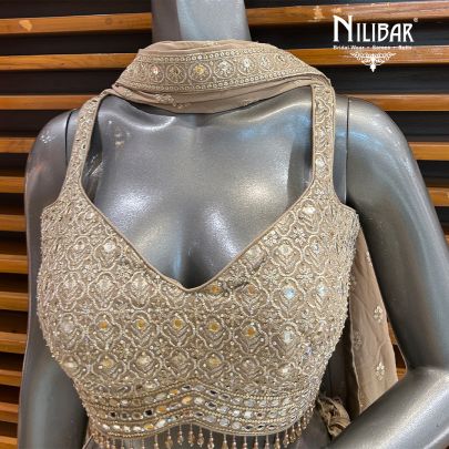 Beige Georgette Lehenga