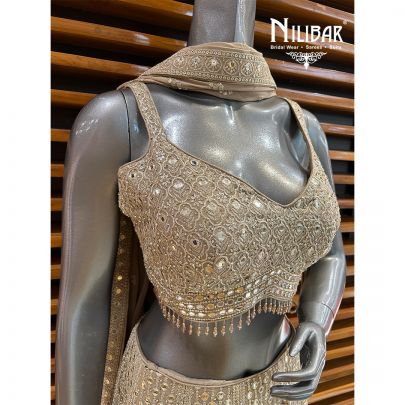 Beige Georgette Lehenga