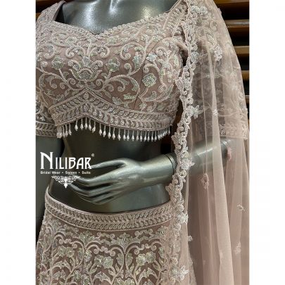 Pastel Pink Net Lehenga