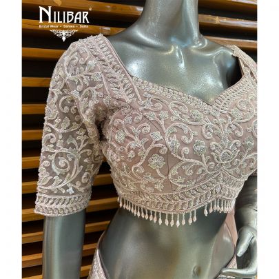 Pastel Pink Net Lehenga