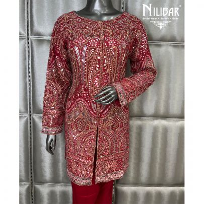 Red Organza Suit