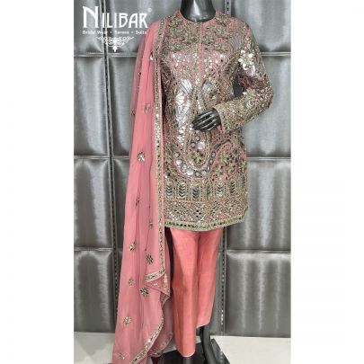 Pink Organza Suit
