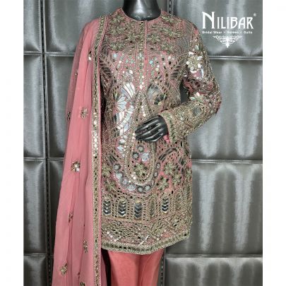 Pink Organza Suit