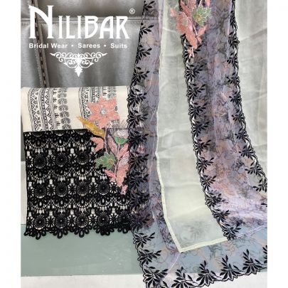 Cream Cotton Pakistani Unstitched Suit