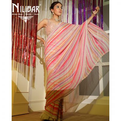 Multi Colour Georgette Saree