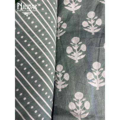 Laurel Green Cotton Unstitched Suit