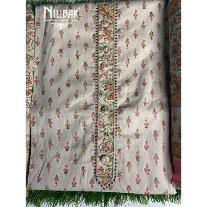 Latte  Cotton Unstitched Suit