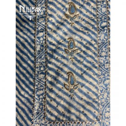 Light Blue Cotton Unstitched Suit