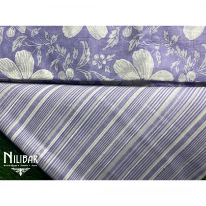 Lilac Cotton Unstitched Suit