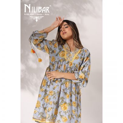 Blue Cotton Co-ord Set