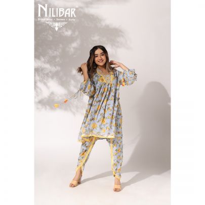Blue Cotton Co-ord Set