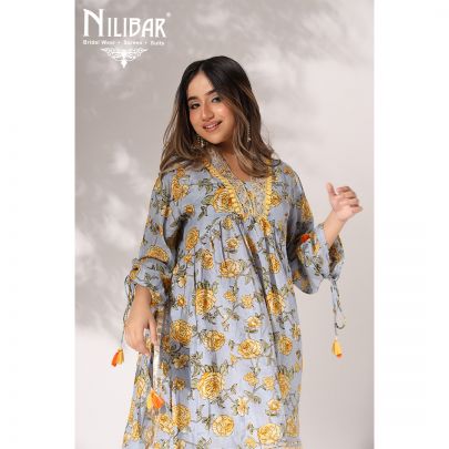 Blue Cotton Co-ord Set