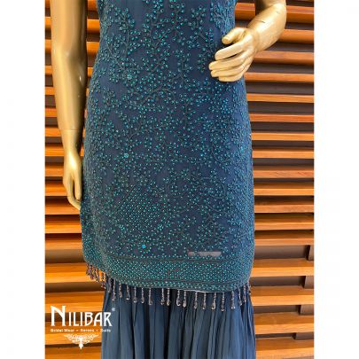 Turquoise Net Garara Suit