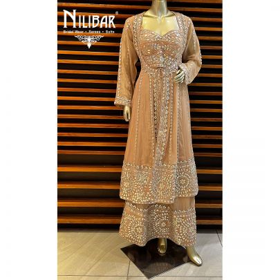 Peanut Organza Jacket Style Suit