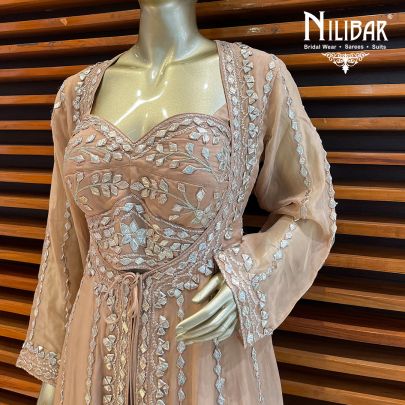 Peanut Organza Jacket Style Suit