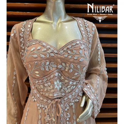 Peanut Organza Jacket Style Suit