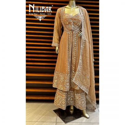Peanut Organza Jacket Style Suit