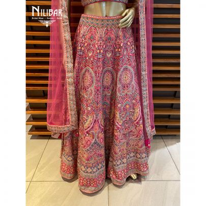 Pink Silk and Net Lehenga