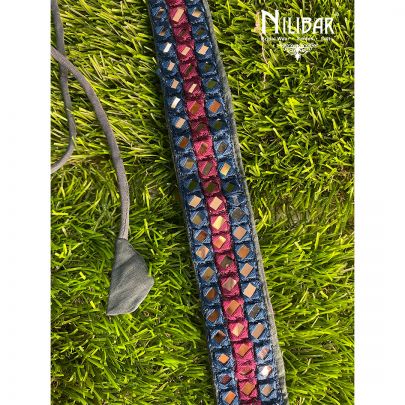 Peacock Blue Silk Belt