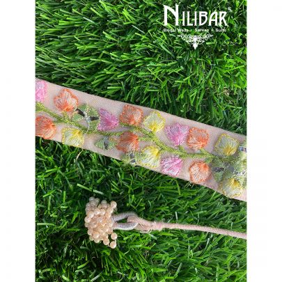 Light peach Net Belt