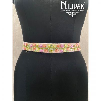 Light peach Net Belt