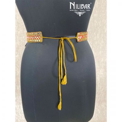 Mehandi Green Silk Belt