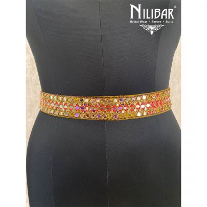 Mehandi Green Silk Belt