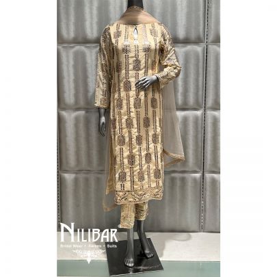 Cosmic Latte Georgette Pant Suit