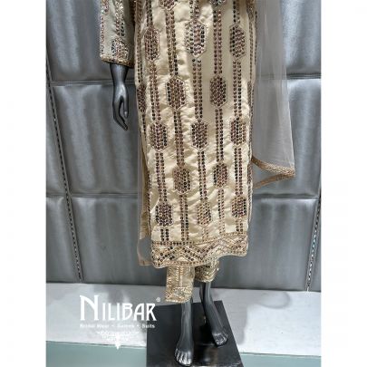 Cosmic Latte Georgette Pant Suit