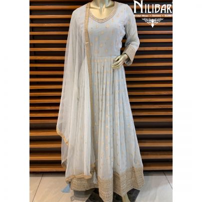 Ice Blue Anarkali