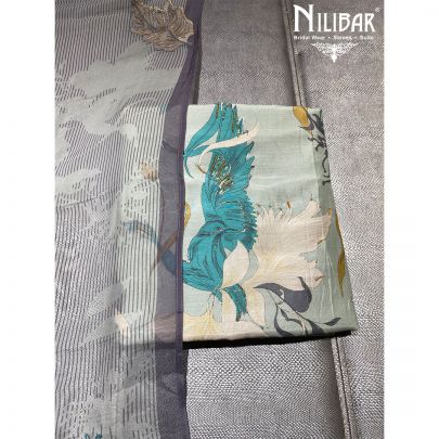 Blue Cotton Unstitched Suit