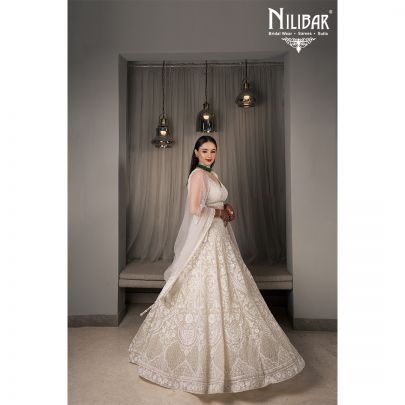 White Net Lehenga