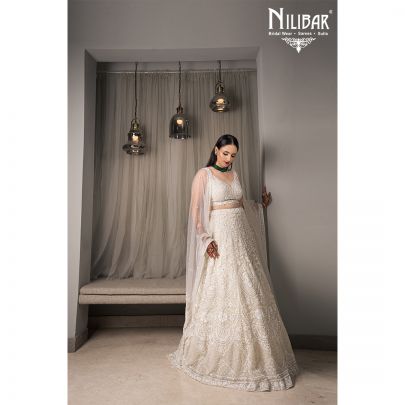 White Net Lehenga