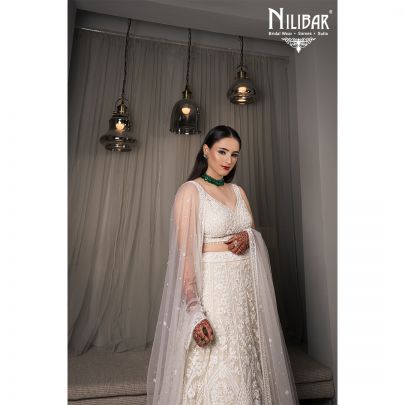 White Net Lehenga
