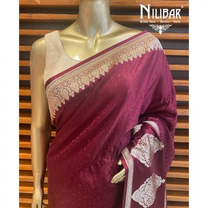 Jam Purple Silk Saree