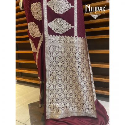 Jam Purple Silk Saree