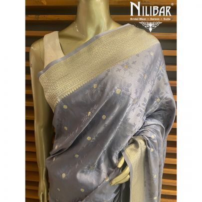 Gray Tanchui Silk Saree