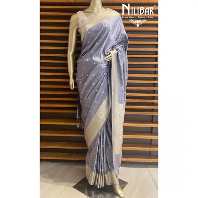 Gray Tanchui Silk Saree