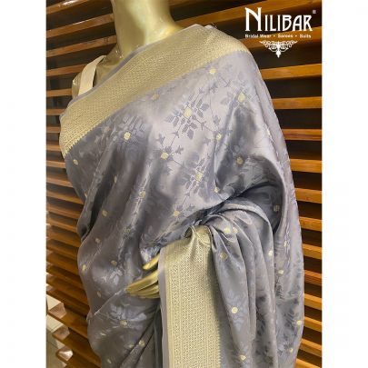 Gray Tanchui Silk Saree