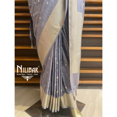 Gray Tanchui Silk Saree