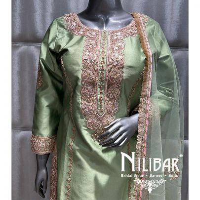Light Green Silk Salwar Suit