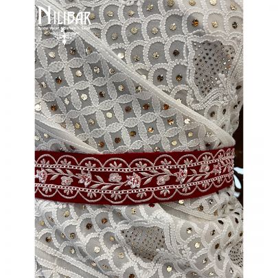 Red Georgette Belt