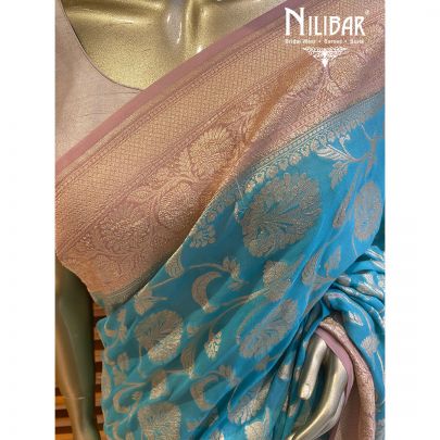 Sky Blue Silk Saree
