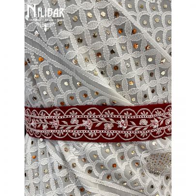 Red Georgette Belt