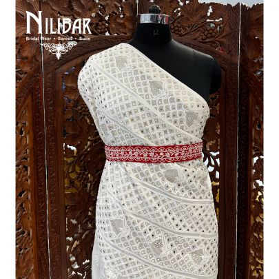 Red Georgette Belt