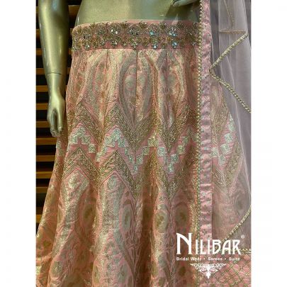 Light Pink Silk Lehenga
