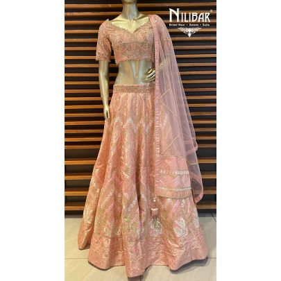 Light Pink Silk Lehenga