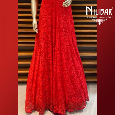 Rose Red Net Gown