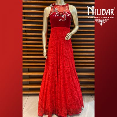 Rose Red Net Gown