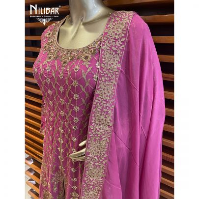 Shocking Pink Georgette Anarkali Suit